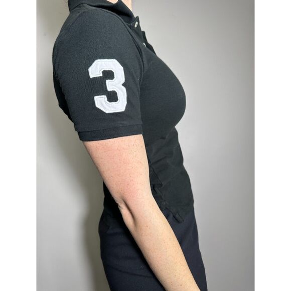 Polo Ralph Lauren Big Pony Classic Slim Fit Mesh Polo Polo Black Kids Size M - Picture 7 of 12